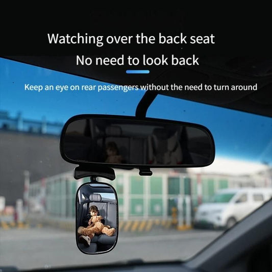 Acrylic Car Baby Rear View Auxiliary Wide-angle Curved Mirror Interior Blind Spot for Baby